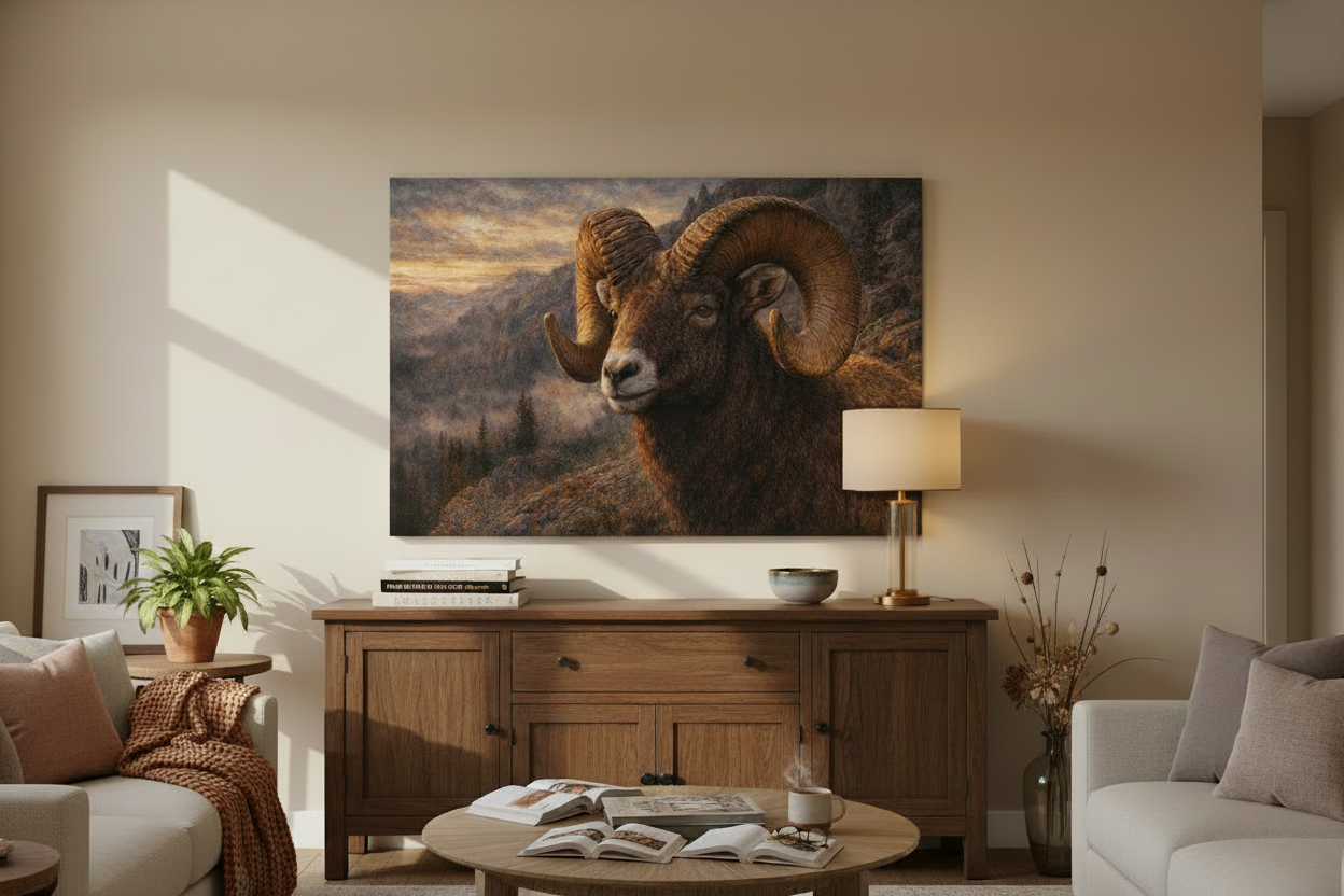Bighorn Sheep - Print On Canvas