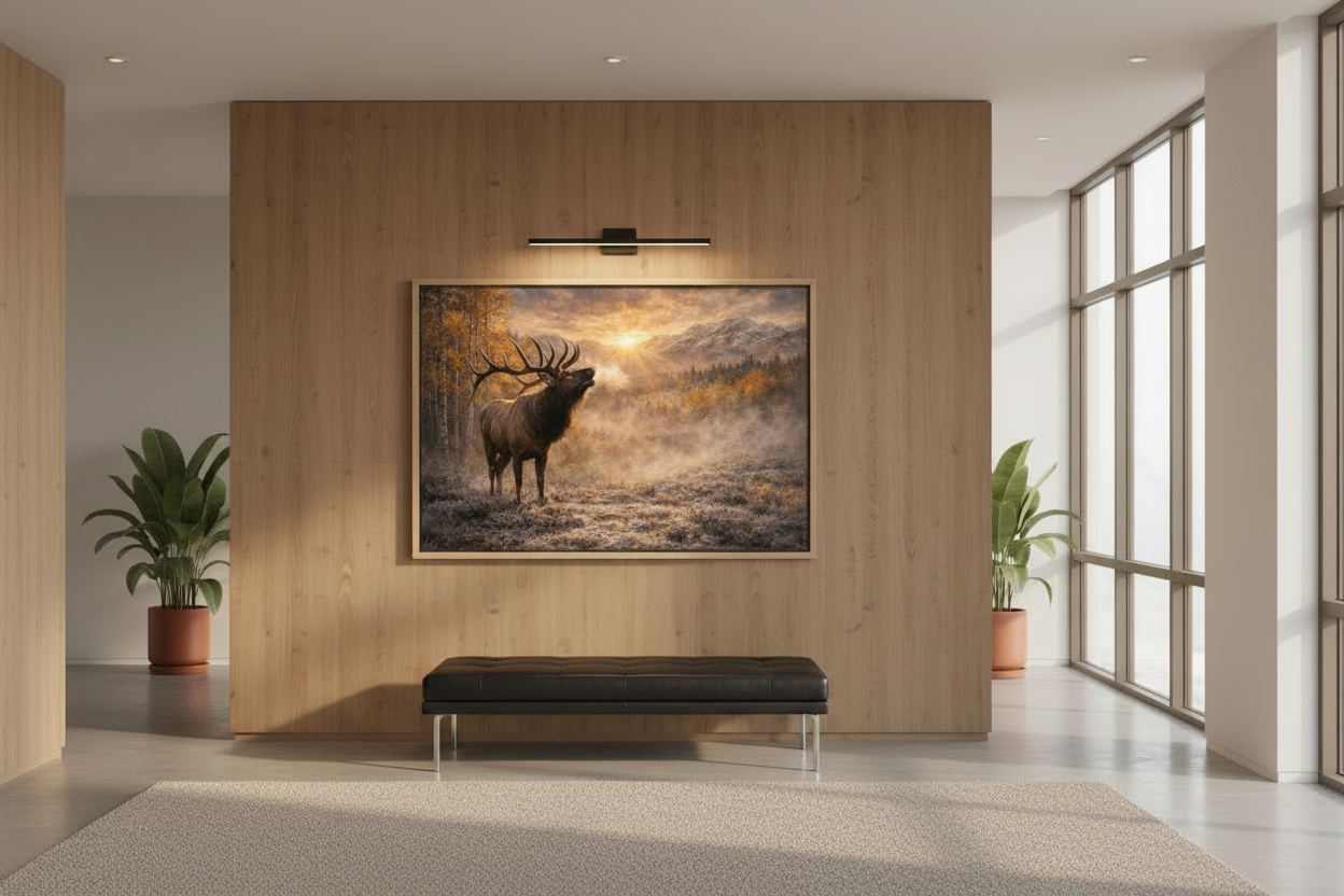 Bugling Wyoming Elk - Print On Canvas