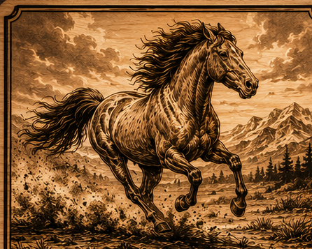 High Plains Legends Laser-engraved Wood Placemats - Set of 6