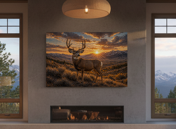 High Plains Mule Deer - Print On Canvas