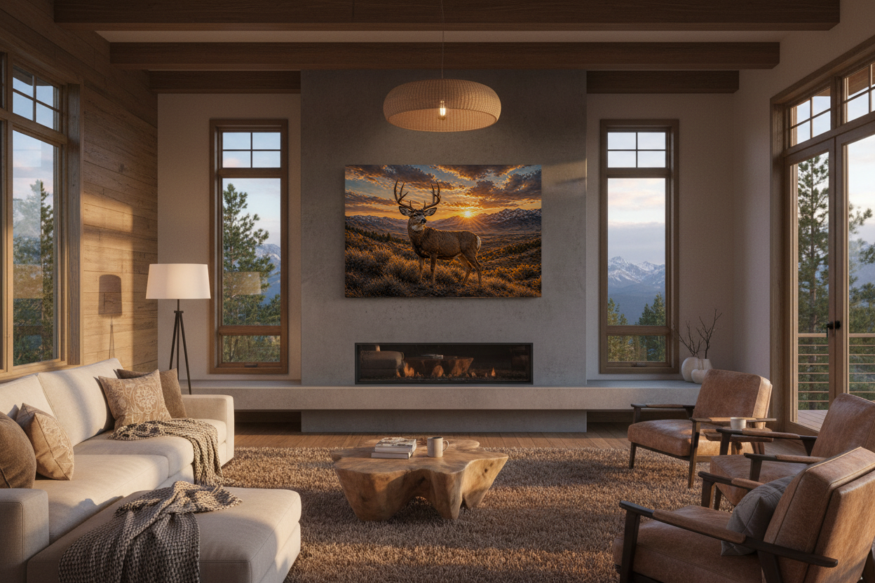 High Plains Mule Deer - Print On Canvas