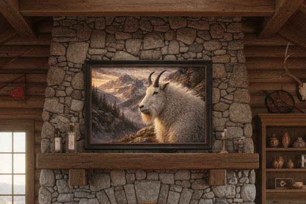 Mountain Goat - Print On Canvas