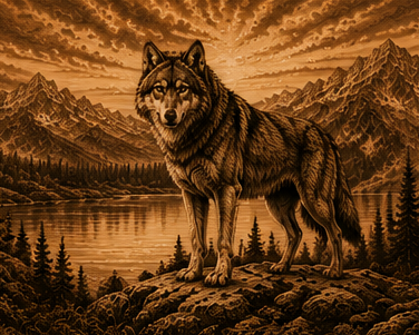 High Plains Predators Laser-engraved Wood Placemats - Set of 6