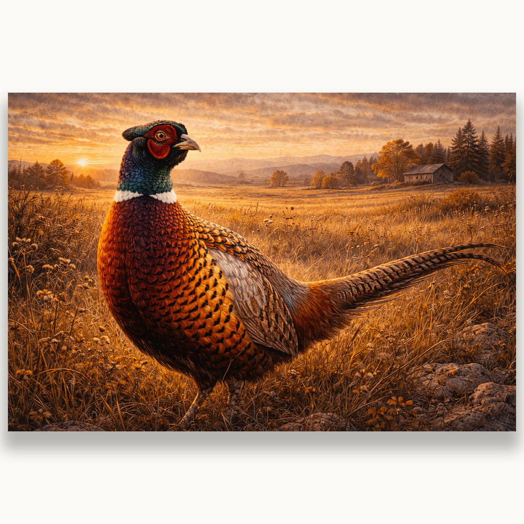 Ring-Necked Pheasant - Print On Canvas