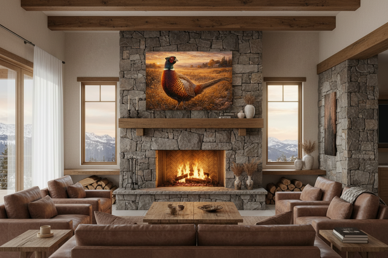 Ring-Necked Pheasant - Print On Canvas