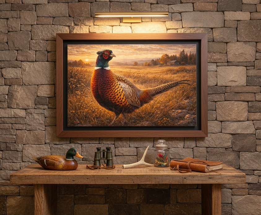 Ring-Necked Pheasant - Print On Canvas