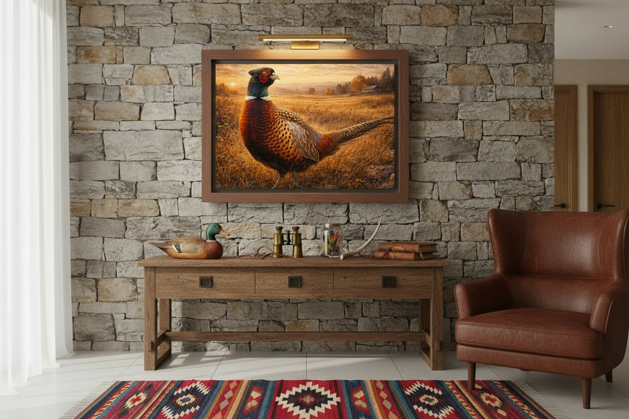 Ring-Necked Pheasant - Print On Canvas